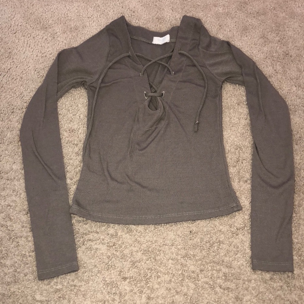 Olive green sleeve shirt